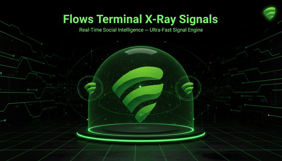 FlowsTerminal's tweet image. In a market defined by speed, information is your only leverage.

Flows Terminal X-Ray Signals cuts through the social noise, scanning for high-value movements from KOLs and Smart Money with zero-second latency. We don&apos;t just show you the data; we show you the entry point before…