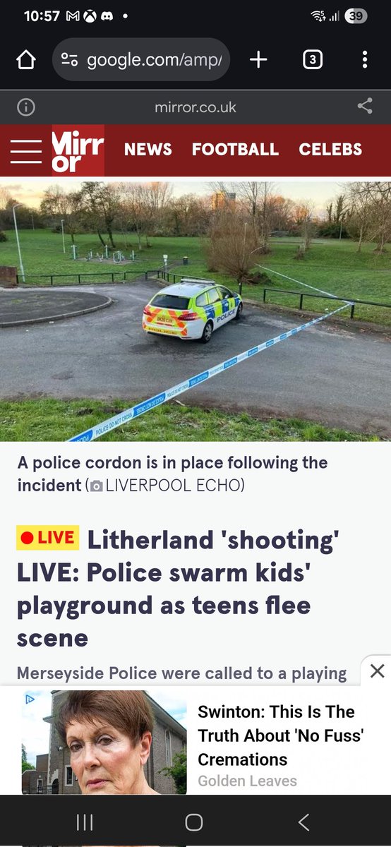 blobbers01's tweet image. ⚠️ SHOOTING LITHERLAND MERSEYSIDE. 
🚨 LOCALS PANIC TEENS RUN FOR THEIR LIVES AS YET MORE MAYHEM UNFOLDS WITH SHOOTING AT A KIDS PLAYGROUND.
