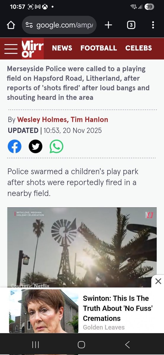 blobbers01's tweet image. ⚠️ SHOOTING LITHERLAND MERSEYSIDE. 
🚨 LOCALS PANIC TEENS RUN FOR THEIR LIVES AS YET MORE MAYHEM UNFOLDS WITH SHOOTING AT A KIDS PLAYGROUND.