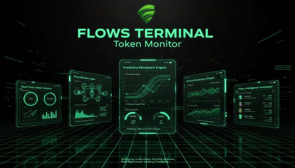 FlowsTerminal's tweet image. Data is abundant, but insight is rare.

Our Token Monitor is more than a dashboard; it is a Predictive Movement Engine. By visualizing growth momentum and real-time token metrics, we transform raw numbers into actionable intelligence.

Stop reacting to the charts. Start…