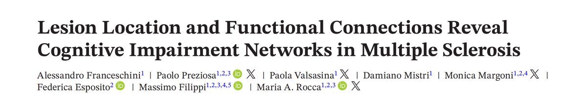 ✨A large study of 596 people with multiple sclerosis (MS) used MRI and lesion-network mapping to understand why some patients develop cognitive impairment, fatigue, or depression. Researchers found that cognitive impairment, not fatigue or depression, is strongly linked to the