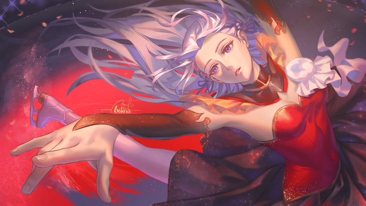 Betina_art's tweet photo. Got commissioned to draw Edelgard⛸️ https://t.co/qh3TZpEnL5