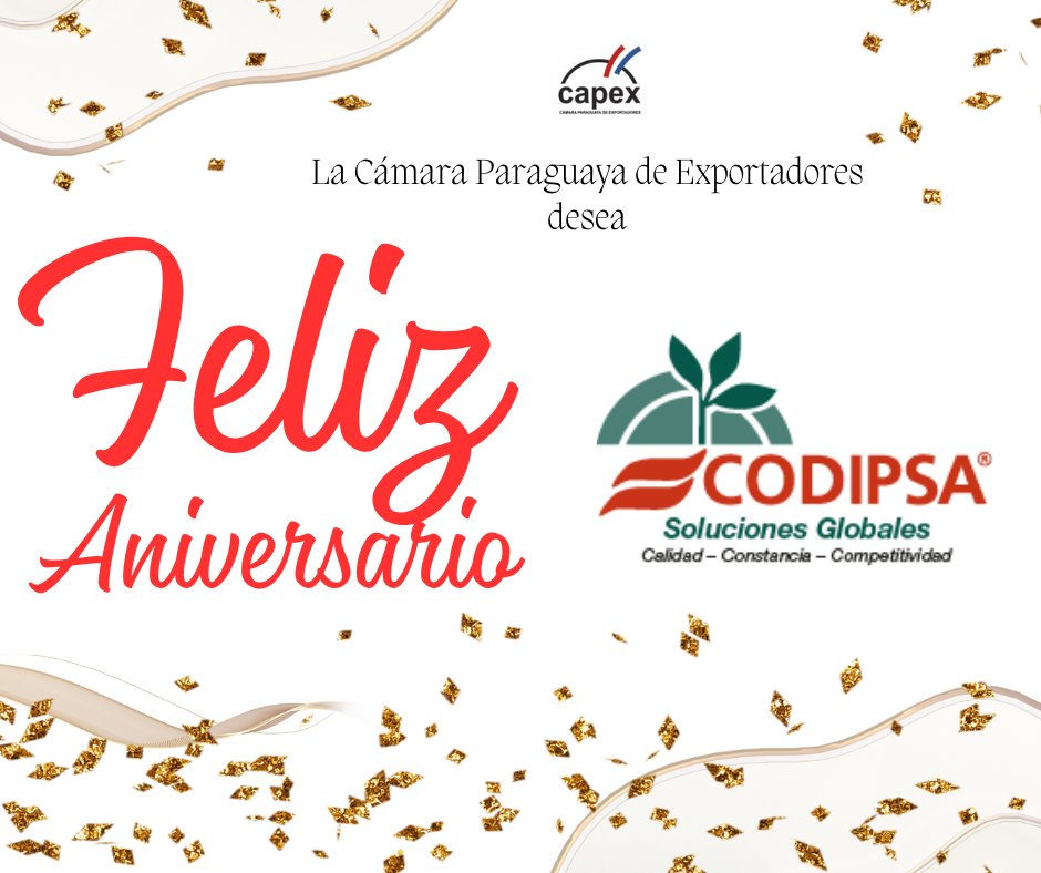 Capexpy's tweet image. Saludamos a @codipsapy por sus 27 años de compromiso, crecimiento e innovación.