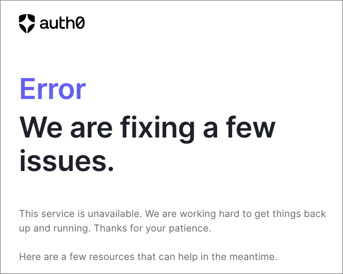 benbouillet's tweet photo. @auth0 it's been 10 min, can you update your status page please ? https://t.co/2WKp3K2jfV