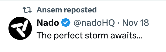 ANITAONINKCTO's tweet image. Ansem also waiting for Nado👀 
things are about to get wild 💜🖤