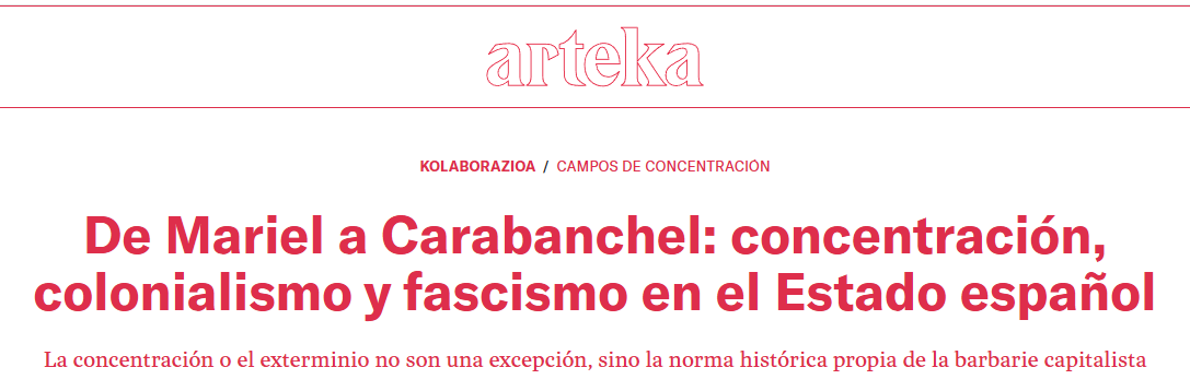 lagarto_grx's tweet image. «...la guerra del Rif proporcionó el contenido ideológico y las tácticas propias (el “planchado del territorio”) de la guerra de exterminio al Ejército español, que serían aplicadas contra el proletariado asturiano ya en 1934 como ensayo general...»

gedar.eus/es/arteka/mari…