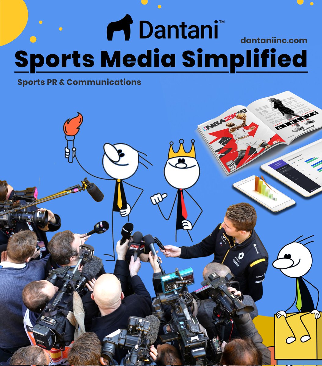 At Dantani Sports, we specialize in crafting powerful strategies to make your mark in the world of sports.

🔸️Media Partnerships &amp; PR Distribution
🔸️Press Conference &amp; Media Tours
🔸️Crisis Management PR
🔸️Communication Strategies &amp; PR Calendar

Contact us