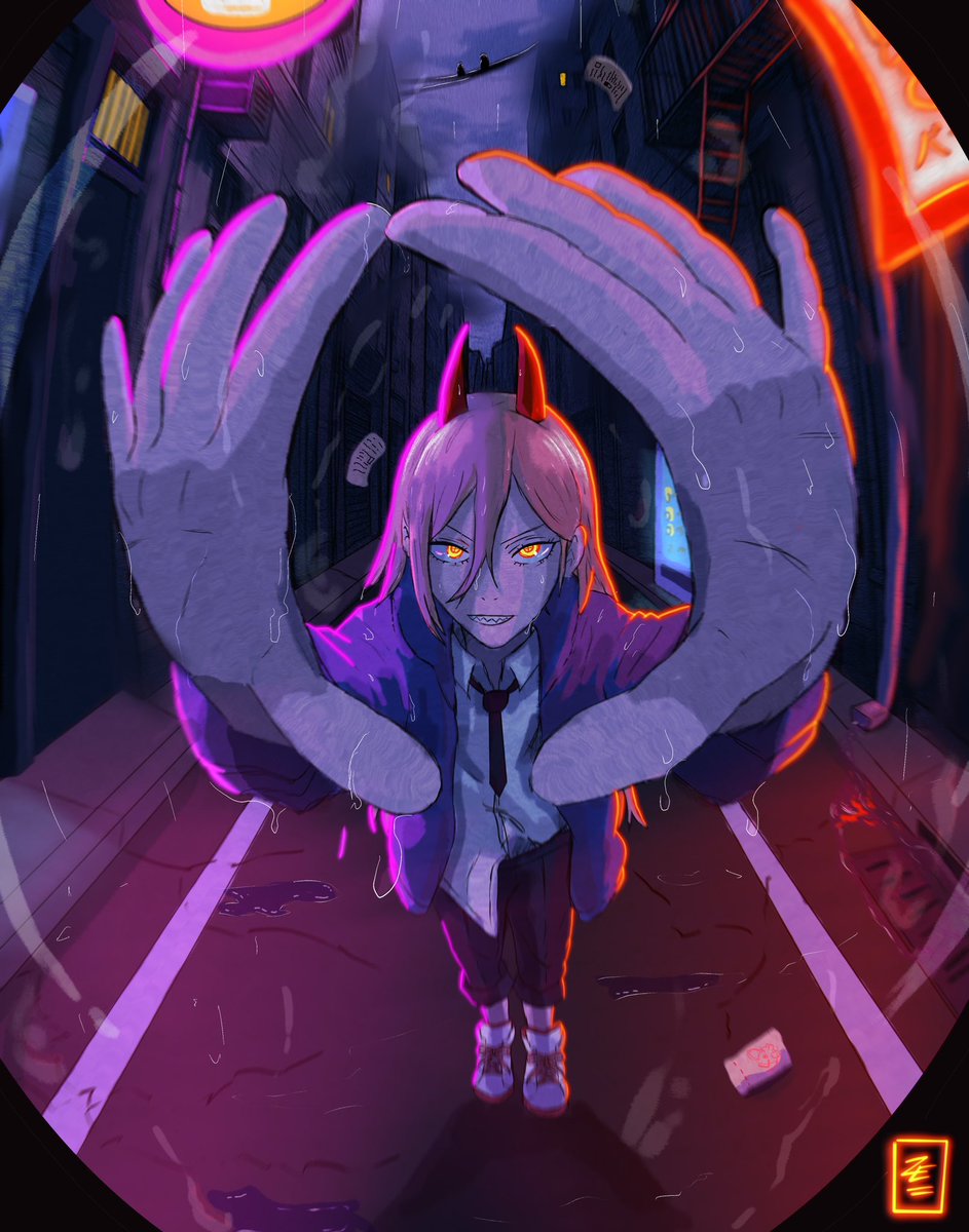 zen_edit's tweet image. #chainsawman #power #Chainsawmanpower wanted tot try a fish lens style piece how I do ?