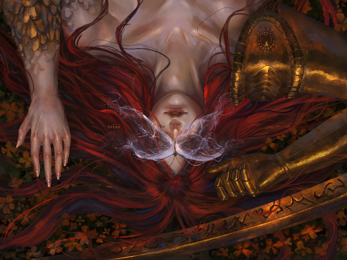 DailyMalenia's tweet image. Malenia, Goddess of Rot 
Art by @sulka_art 
#ELDENRING