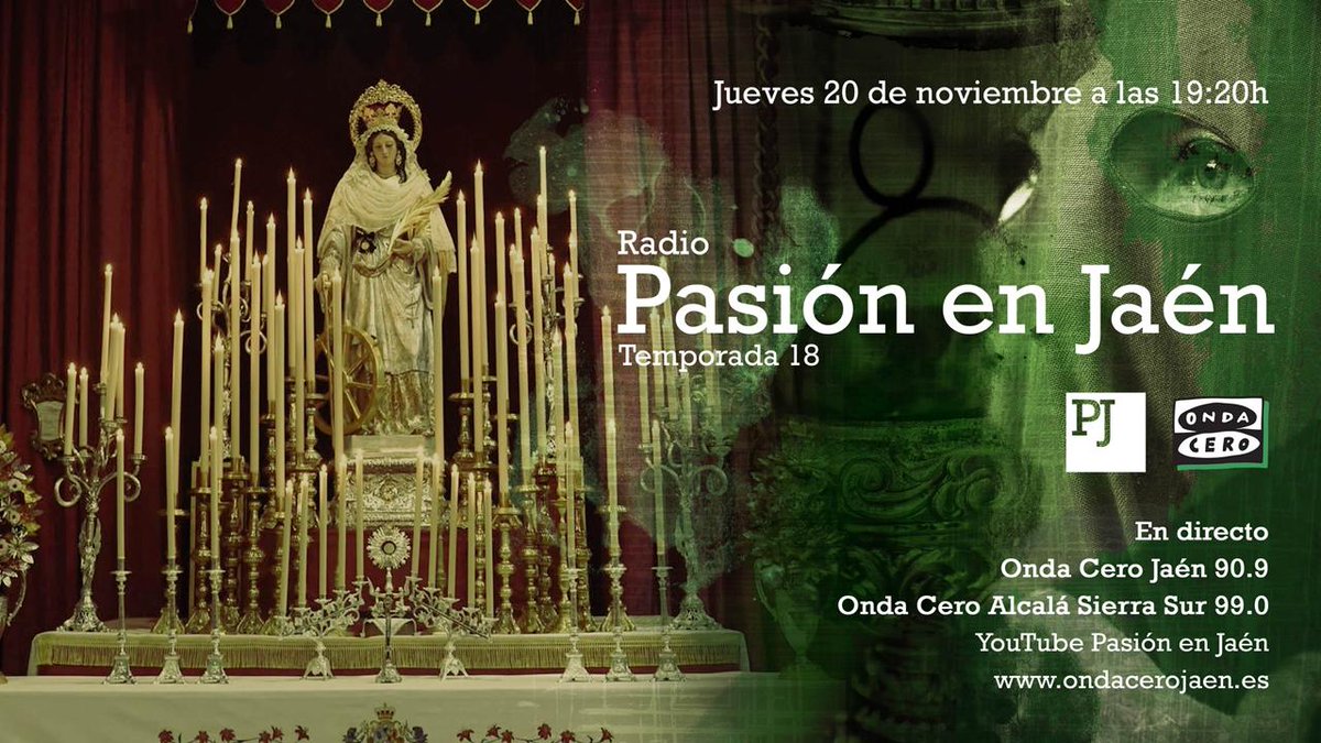 Ahora #EnDirecto <a href="/pasionenjaen/">Pasión en Jaén</a> con las #novedades de las cofradía y hermandades de la provincia acortar.link/GgG7UW