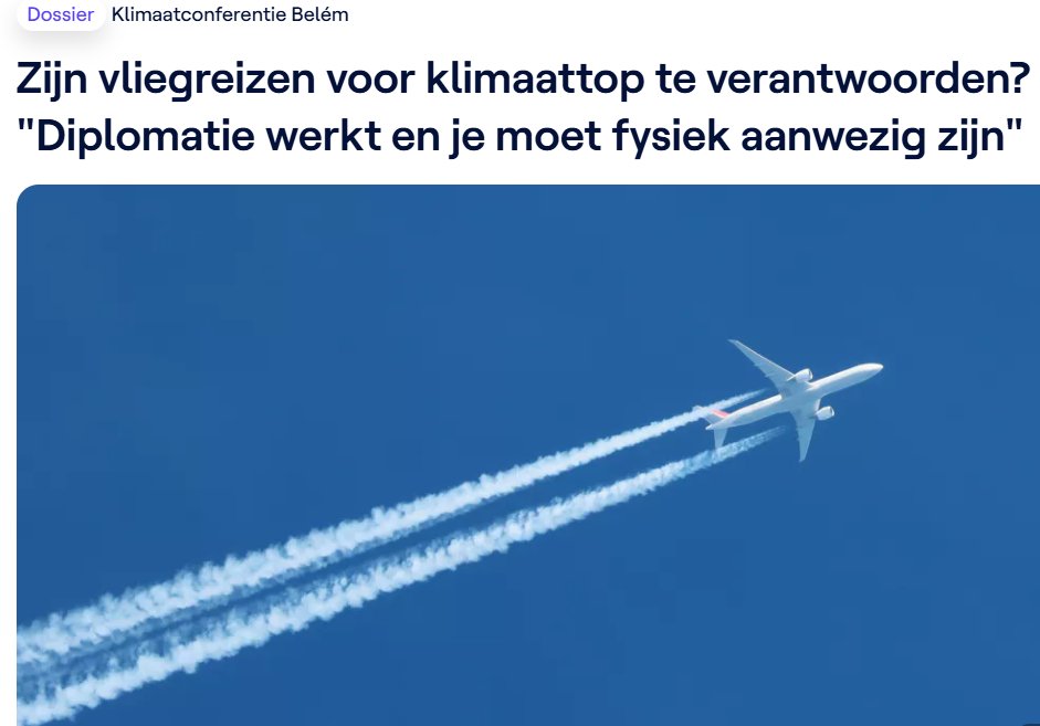 Goed nieuws. Volgens klimaatalarm redactie van <a href="/vrtnws/">VRT NWS</a> mogen de klimaatactivisten met vliegtuig reizen. Vanwege noodzakelijk fysisch contact om samen planeet te redden. Geen grap.