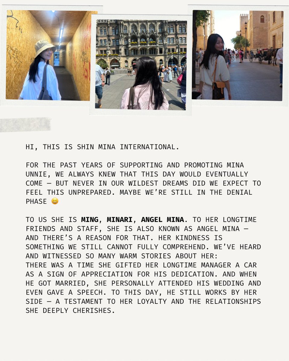 ShinMinaIntl's tweet photo. 💌 From the admin of Shin Mina International:

We’ve loved and supported Mina unnie for years, and seeing her step into this new chapter fills our hearts🤍💍
To Mina unnie, we’ll always be here to cheer for you and wish you endless happiness✨

#ShinMina #ShinMinah #신민아 https://t.co/wgcFBrYyVp