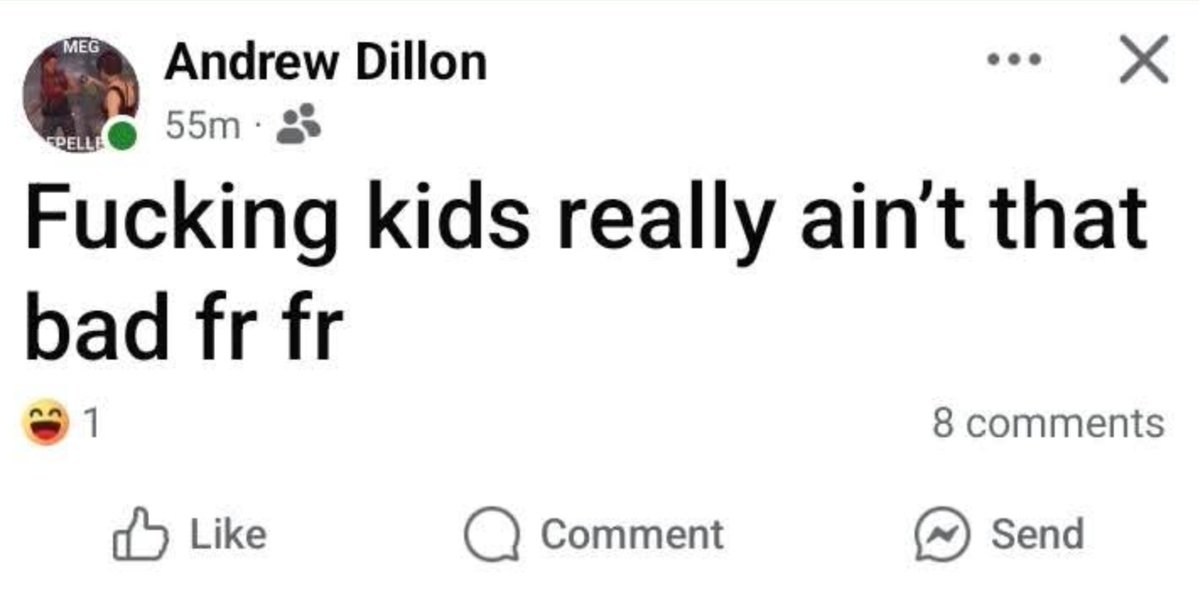 RecklessGent94's tweet image. Sick fuck alert (irwin Pa.)
Behavior like this is not acceptable 
Joking or not , this truly disgusting  af

#PredatorReport #ScKp #childsafety
#silenceisacknowledgement