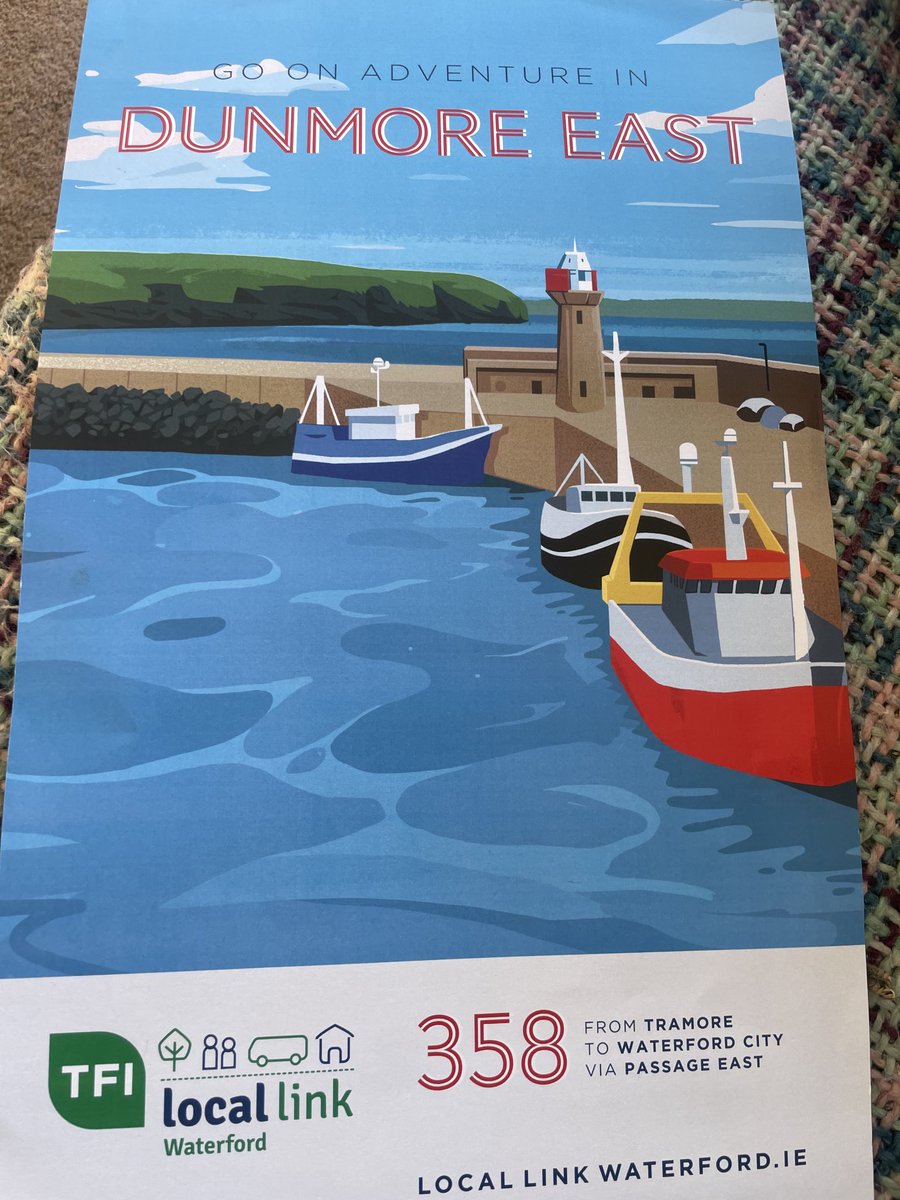 fidleir's tweet image. Impressed with these posters promoting TFI Local Link Bus services in #Waterford evocative of a bygone age #WRTN2025