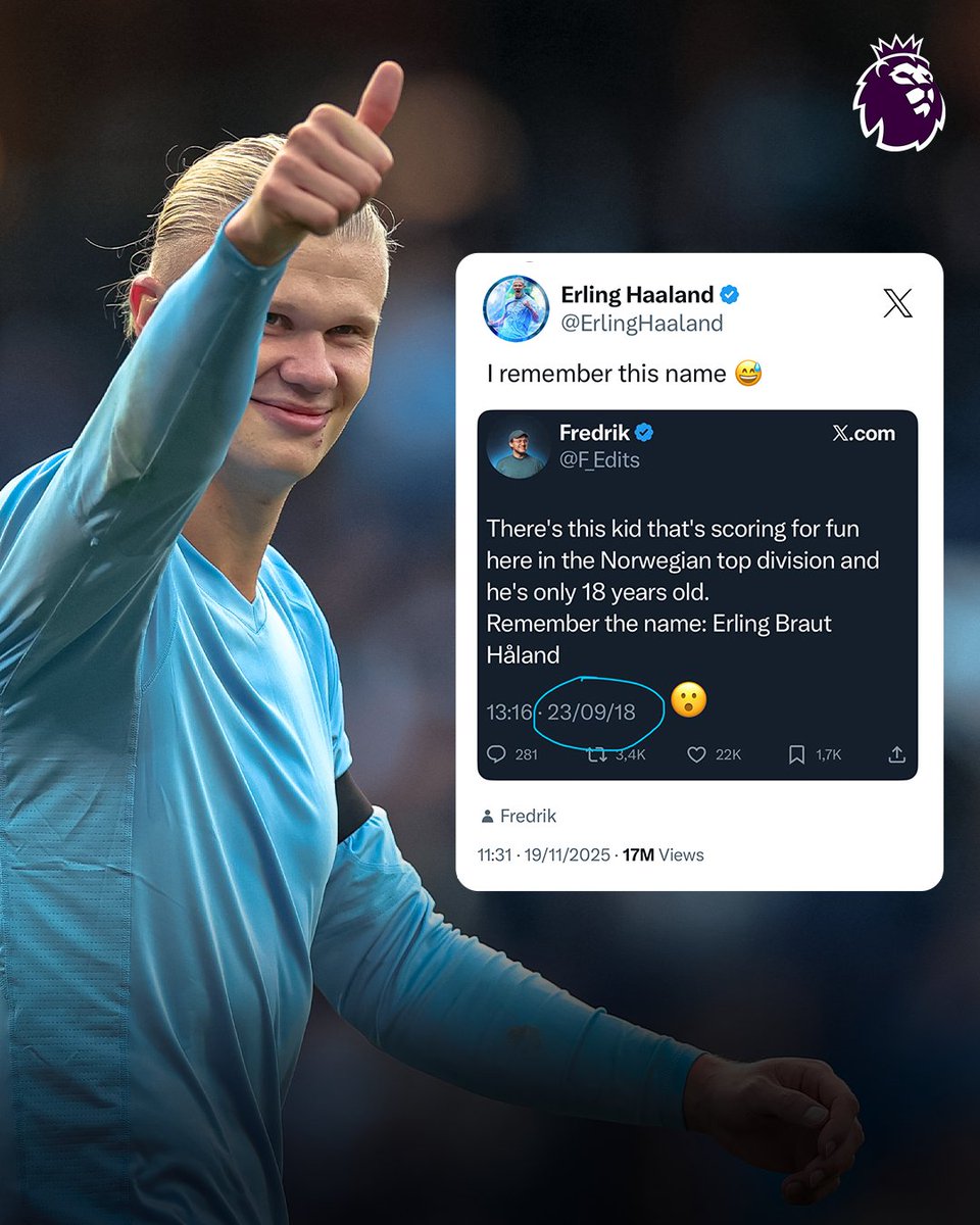 premierleague's tweet image. Who could forget it, @ErlingHaaland? 😉