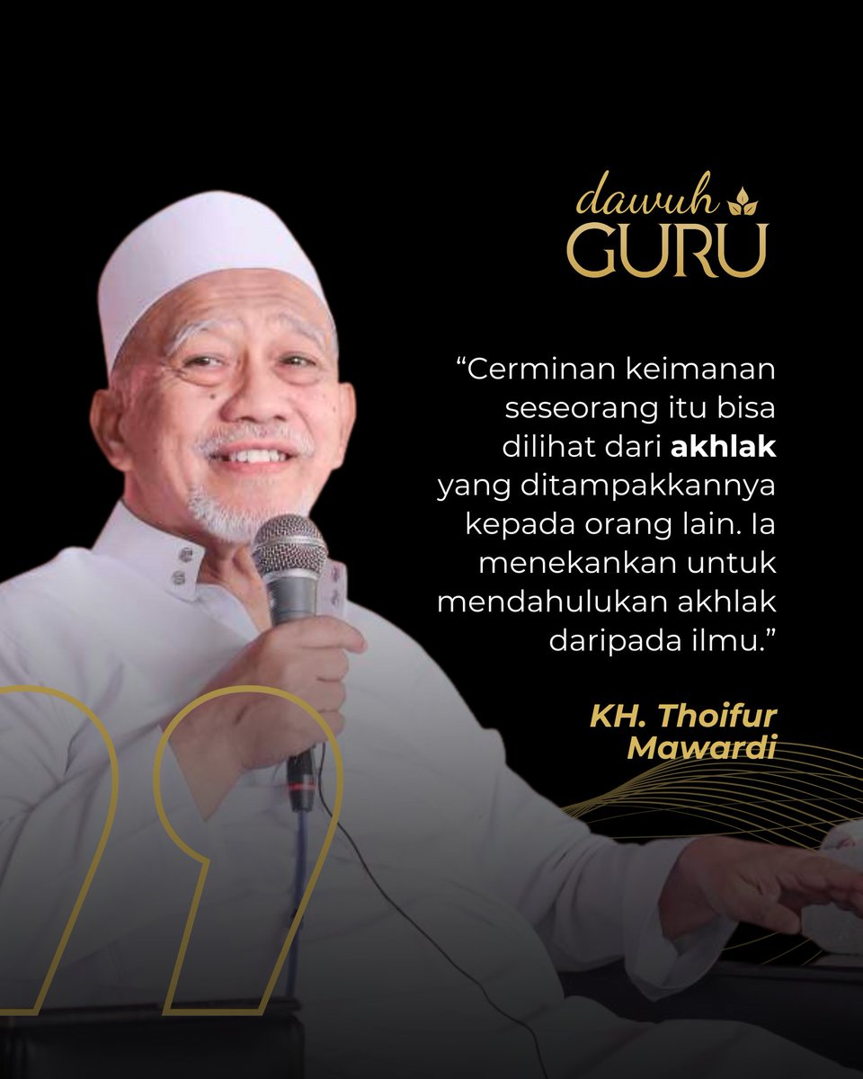 “Cerminan keimanan seseorang itu bisa dilihat dari akhlak yang ditampakkannya kepada orang lain. Ia menekankan untuk mendahulukan akhlak daripada ilmu.”

KH. Thoifur Mawardi

<a href="/dawuhguru/">Dawuh Guru</a>