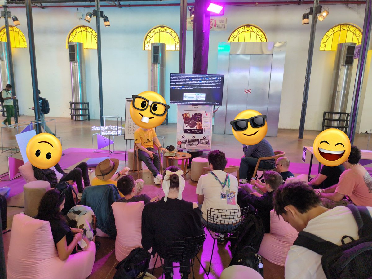 wslyvh's tweet image. Morning research sessions at the Privacy hub @EFDevcon

Already packed. Come and learn about TEEs ✨