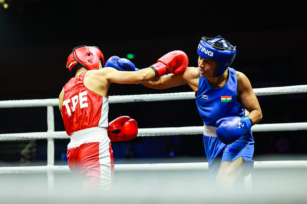 Two time World Champion Nikhat Zareen 🇮🇳 shines at her homeground as she claims the Women's 51kg Wolrd Boxing Cup Finals 2025 title 🥇🥊⭐️

#WorldBoxing #WorldBoxingCupFinals2025 #Boxing