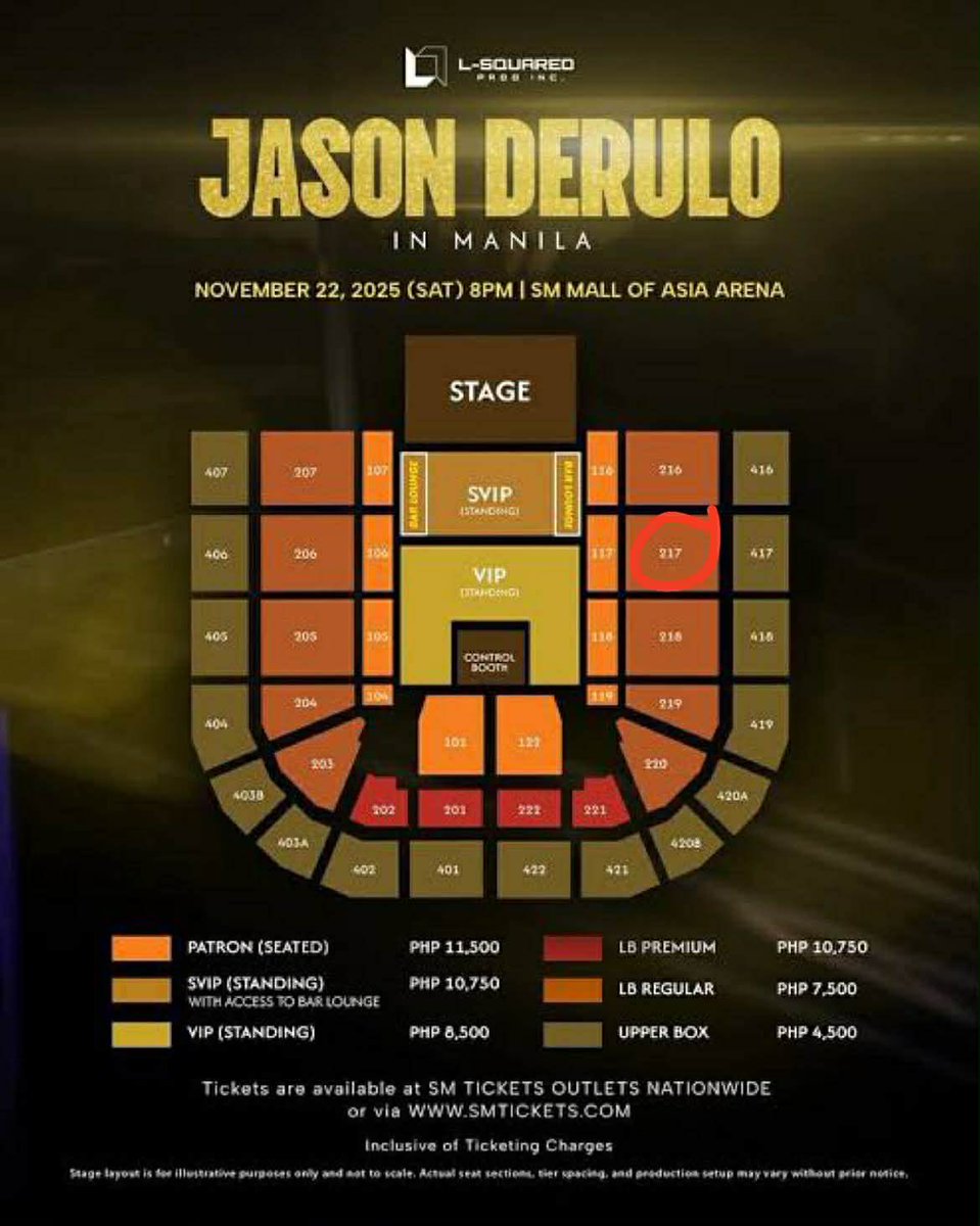 letsSTANPH's tweet photo. wts lfb jason derulo in manila

2 lowerbox regular tickets
3k each
Section 217 https://t.co/9tVTw6MZ2K