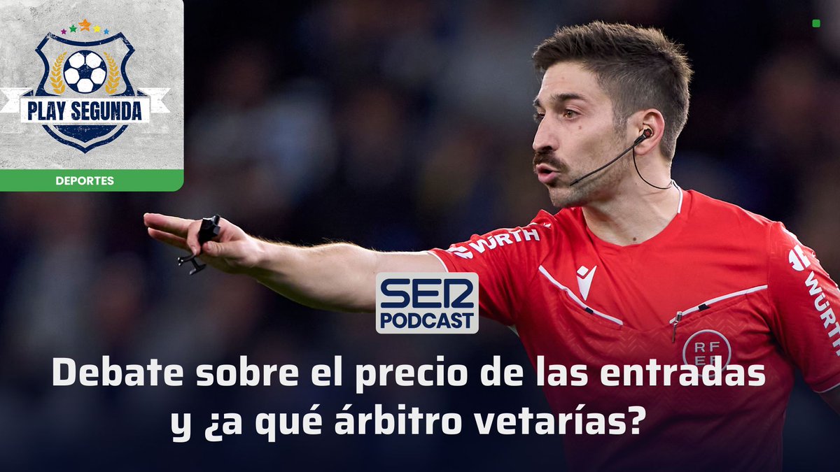 PlaySegunda's tweet image. ⚽️👀 10x11 | ¡NUEVO EPISODIO YA DISPONIBLE DE #PLAYSEGUNDA! 🙌

💰💸 Debate sobre el precio de las entradas

💭 ¿A qué árbitro vetarías?, la salida de Pellicer, la #TertuliadelosSegundones y mucho más...

@OscarEgido y @joseaduro 📲linktr.ee/PlaySegunda