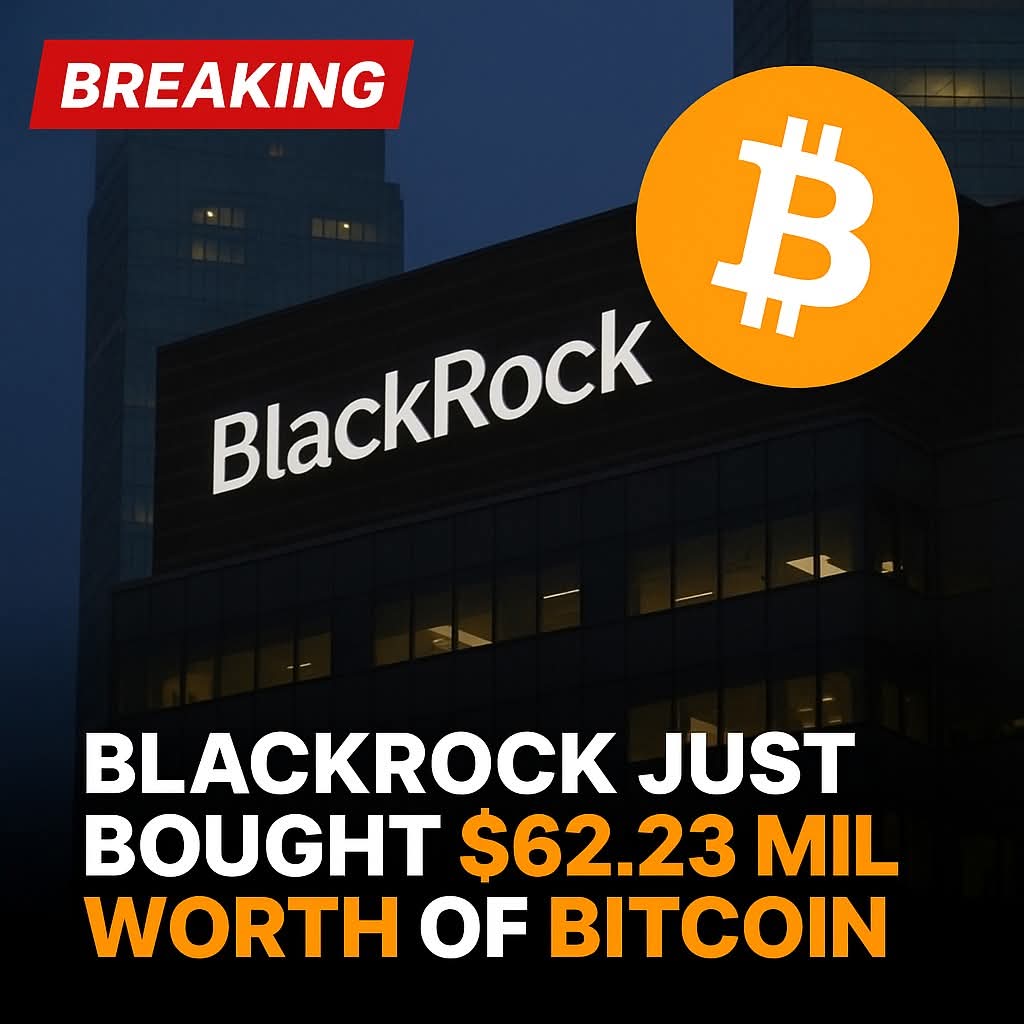 SamranWeb3's tweet image. #BlackRock just scooped up $62.23M in #Bitcoin😧 
 
Huge move. Big players jumping in like this really says a lot about where crypto is heading. Feels like another shift in the market is starting. 🚀
$BTC @cz_binance