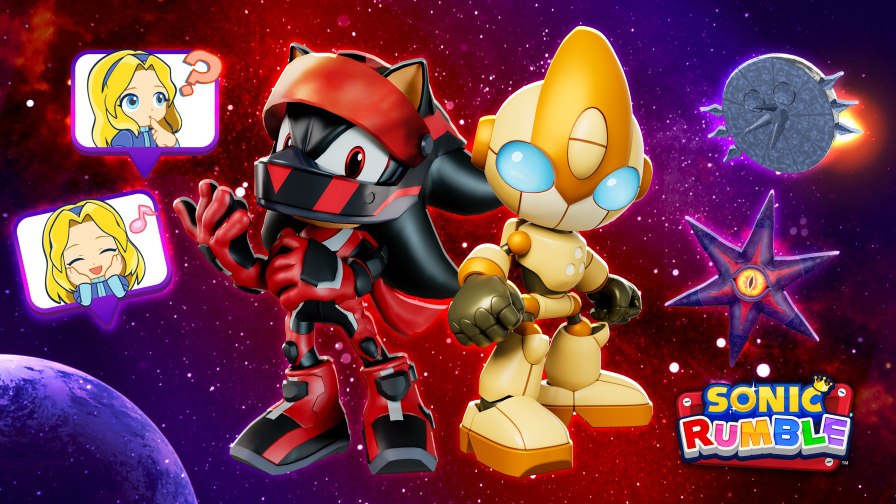 soniccitynet's tweet image. BREAKING: Emerl is joining Sonic Rumble tomorrow along with Motorsport Shadow, new Maria stickers, and more to celebrate the twentieth anniversary of Shadow the Hedgehog! ⚡🖤

Full details in our link in the replies!

#SonicNews | #SonicRumble