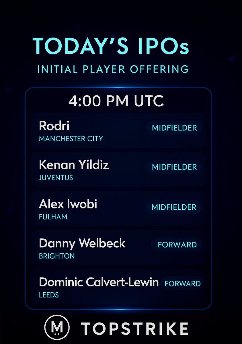 TopStrikeIO's tweet image. Todays IPOs, which players is your Quant telling you to buy?👀