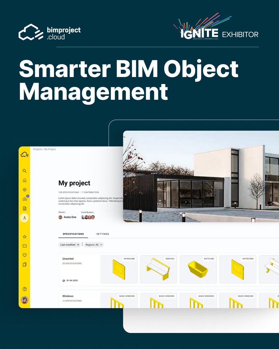 GraphisoftUK's tweet image. Want more innovation from Graphisoft IGNITE?
Check out Zenesis, Twinmotion, Nemetschek, VELUX, BIMm Solutions, bimproject.cloud, McNeel &amp;amp; Lumion — tools worth exploring.
💡 Watch on-demand event highlights:
bit.ly/4hDiAKI

#BIM #GraphisoftIGNITE #Architecture #AEC