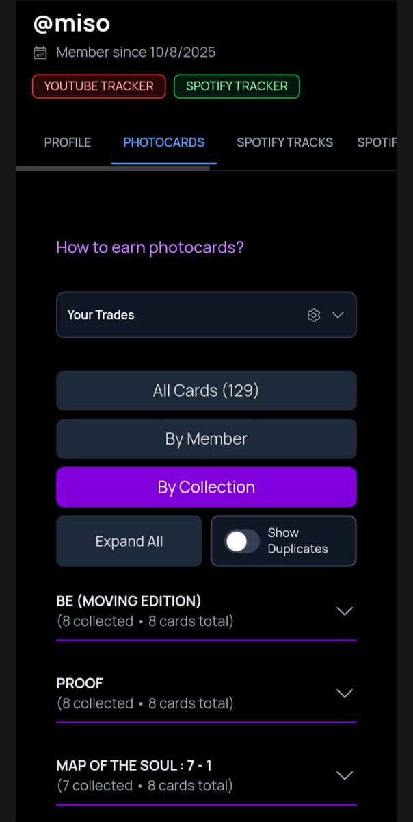 07_09_613's tweet image. You can now expand or collapse all the collections at the same time, also this layout looks so much better now. Thank u bcd!!