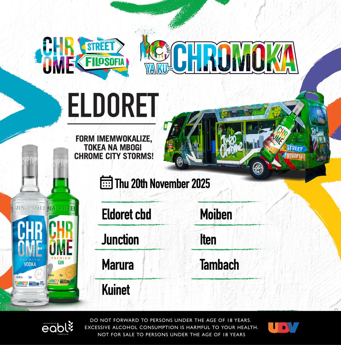 PrinsvicC's tweet photo. Vipi wadau,Masaa ni ya kuchromoka,nunua chrome gin ama Vodka,scratch label ,tuma to 22110. Eldoret ni 20th Nov 2025 CBD,moiben,tambach iten na Kuinet. Winners will be awarded in eldoret kapbrabdy na ngo Nai. Fikeni sherehe wakuu @KagoNjoki
#chromoka https://t.co/e8JiNURaDm