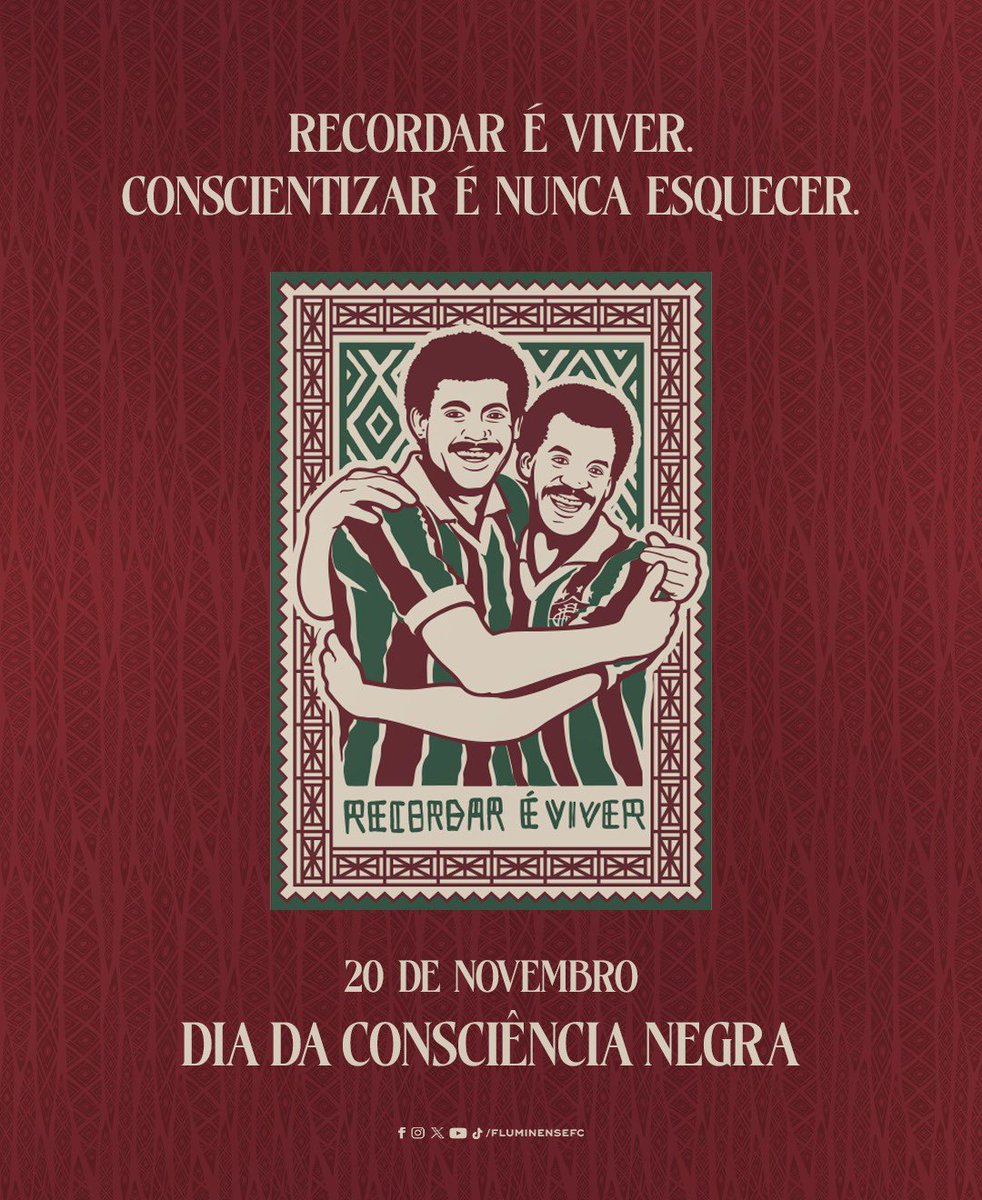 FluminenseFC's tweet image. É no encontro que a vida floresce, é na parceria que a gente resiste.
Quando dois se reconhecem, surge uma irmandade que o tempo não separa.
Quando dois se somam, nasce a força de um povo inteiro.

Na véspera, homenagem a vocês. No dia do jogo, vitória Tricolor no clássico que…