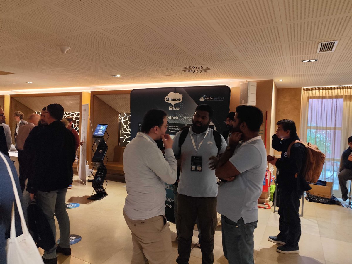 CloudStack's tweet image. The exhibitor area is buzzing here at #CloudStackCollab! 

Attendees are meeting integrators and service providers, exploring live demos &amp;amp; sharing insights about Apache #CloudStack.