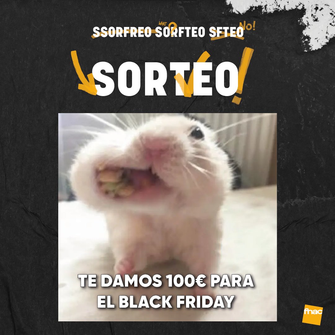Fnac_ESP's tweet image. 💥 SORTEO 💥
 
Te regalamos 100€ para que los disfrutes de los ofertones del Black Friday de Fnac.
 
✅ Sigue a @Fnac_ESP
✅ RT
✅ Menciona a un amigo con #BlackFridayenFnac
 
Resultado el 26/11
 
BBLL your-promos.com/widget/legal/1…
