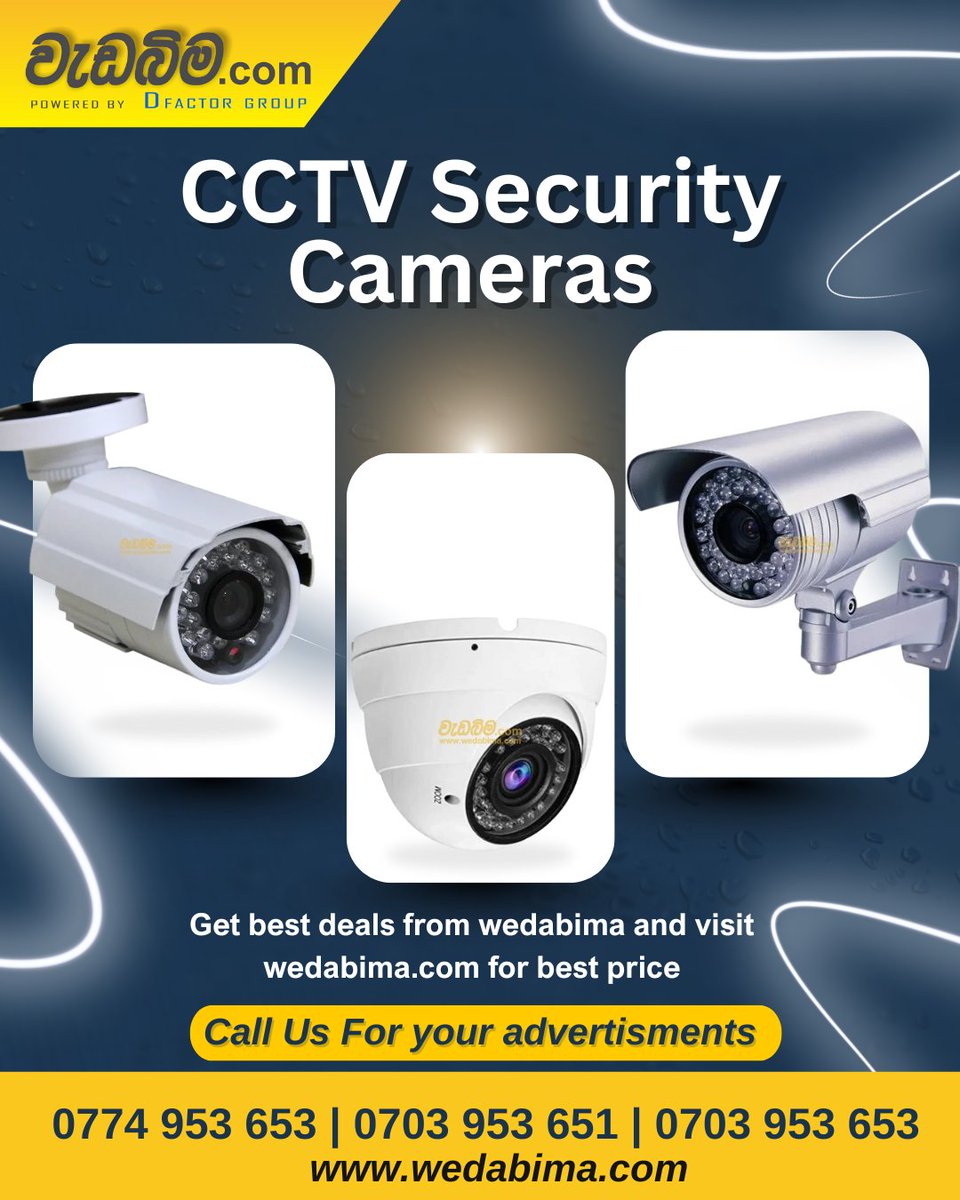 WedabimaC's tweet image. Buy CCTV Security Cameras Online at Best Price

Visit Us 🌐 wedabima.com/hardware/items…

Call us For your advertisments: 0774 953 653 / 0703 953 651 / 0703 953 653

#Wedabima #CCTV #SecurityCamera #HomeSecurity #BusinessSecurity #Surveillance #ProtectHome #SmartSecurity