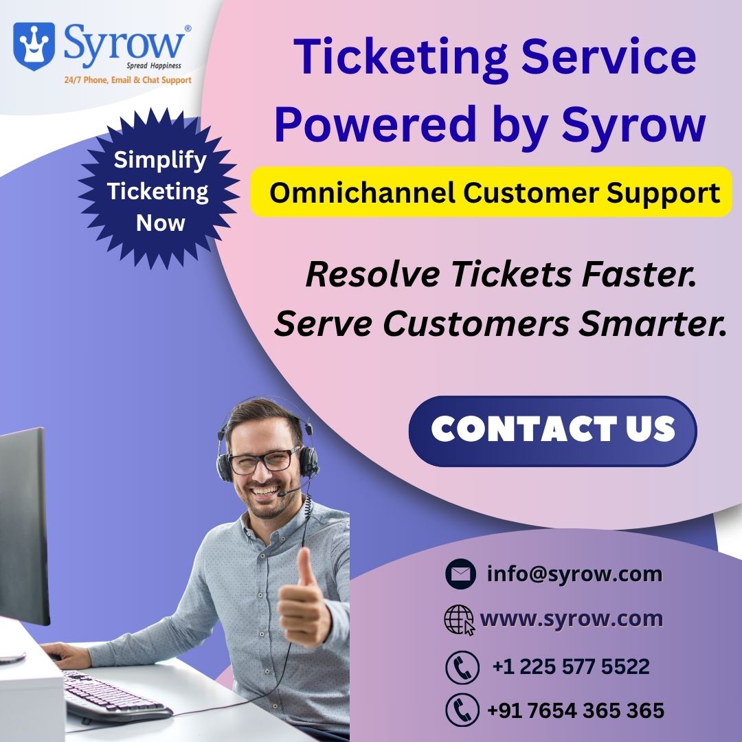 TheSyrow's tweet image. ⚡🎟️ Syrow Ticketing Made Smarter! 🤖📞

Syrow’s 24/7 Omnichannel Ticketing Service helps you resolve tickets faster and deliver smarter customer care. 
Want to streamline your ticketing process? 🤔

#Syrow #SupportOutsourcing #TicketingSystem #CustomerService