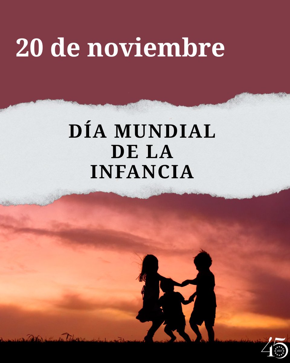 👧🧒Hoy se celebra el #DíaMundialdelaInfancia, una jornada clave para reflexionar sobre el presente y el futuro de los #niños y #niñas del mundo que busca promover el bienestar infantil y fomentar un compromiso global con sus #derechos.

🗓️La conmemoración coincide con dos hitos