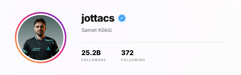 takiprazzi_cs's tweet image. 👉 jottacs (Samet Köklü) 1 kişiyi takibe başladı:

✅ vintacs2 (Vinta CS2)