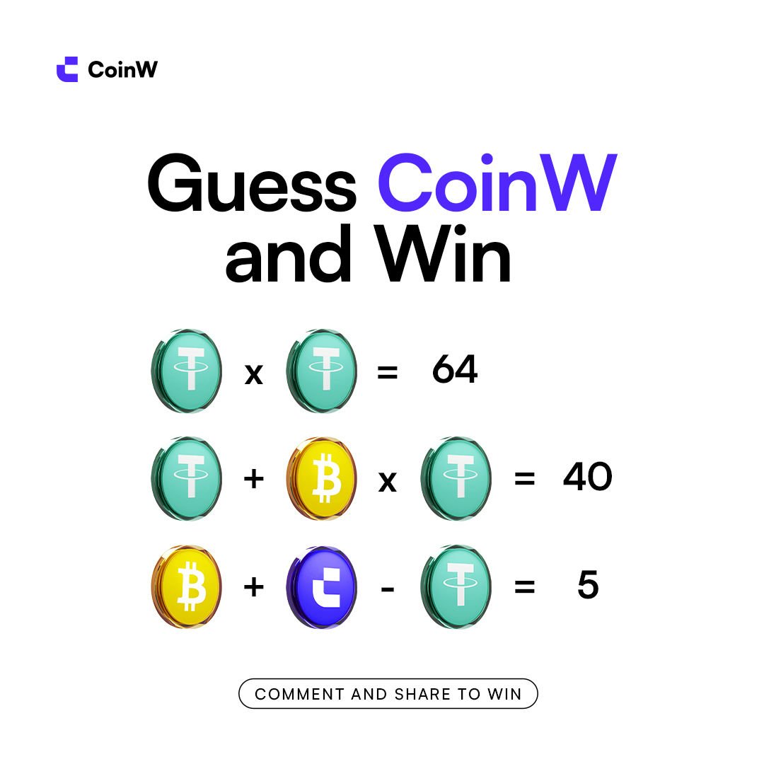 CoinW_Africa's tweet image. 🧠 Guess CoinW &amp;amp; Win!

Solve the puzzle in the image and drop your final answer in the comments 👇

🔥 How to enter:
1️⃣ Follow @CoinW_Africa
2️⃣ Like &amp;amp; Repost
3️⃣ Comment your answer &amp;amp; tag 3 friends

🎁 10 winners will share $50 in USDT bonus!

Let’s see who gets it right 😏💜