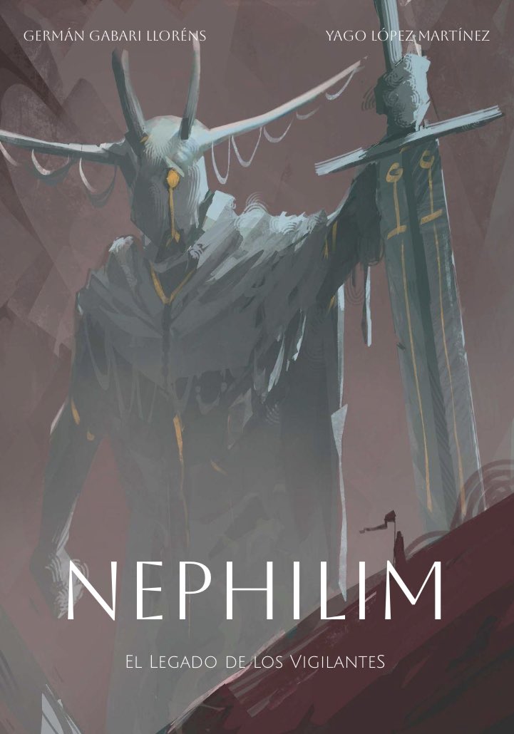 ¡Ya tenemos concept de portada! 

He estado desarrollando NEPHILIM para la #Firelightsjam inspirada en el juego de <a href="/FariRPGs/">Fari RPGs</a> y llevada por <a href="/elrefugioedit/">El Refugio Editorial</a> 

Mi aportación se inspira en el libro de Enoc y los mitos hebreos, con jugabilidad #roguelike 

#soloRPG