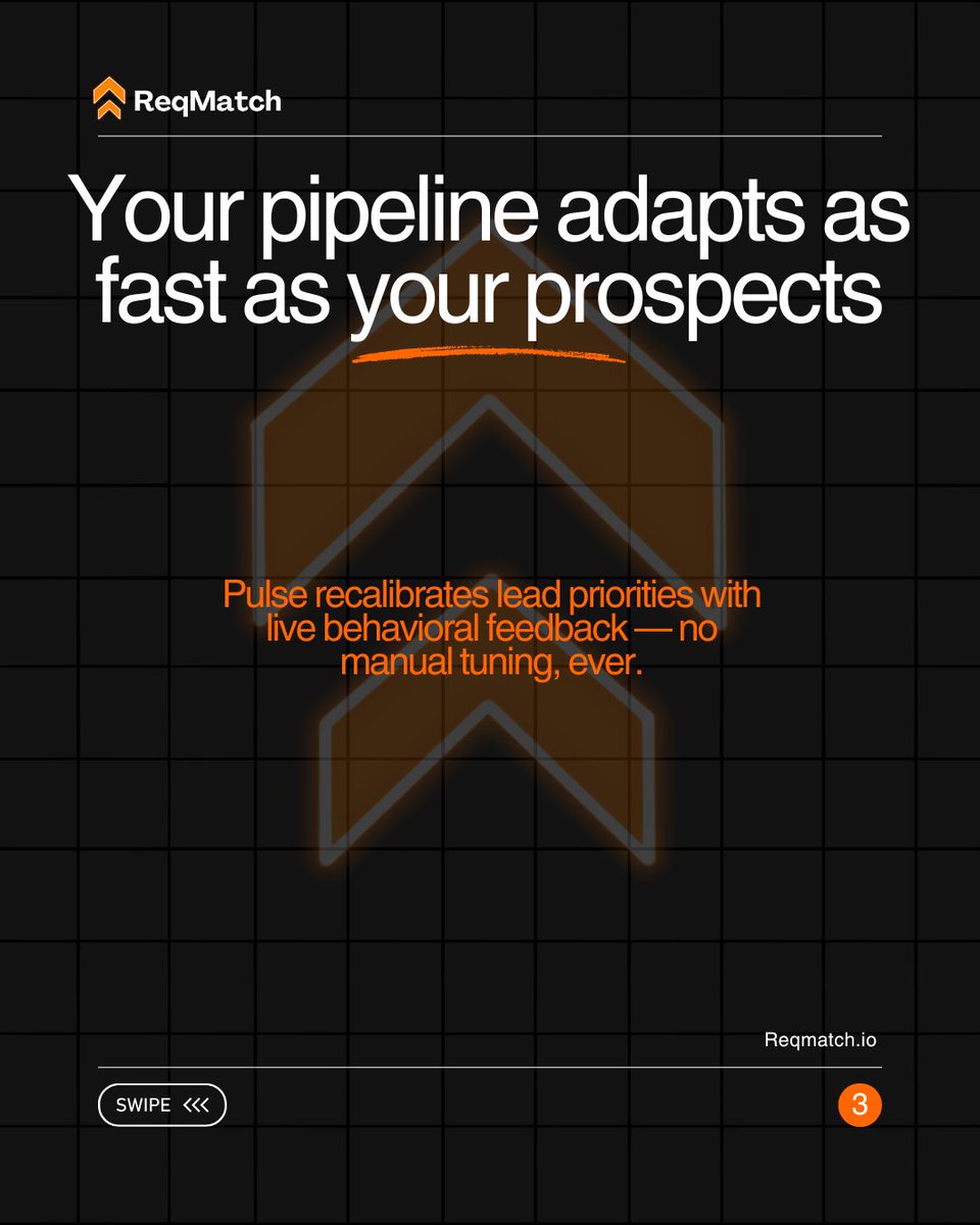 ReqMatchio's tweet image. Pulse learns every hour.

Real-time scoring → real-time accuracy → real-time conversions.

#PulseAI #RealTimeAI #SalesAutomation #LeadScoring