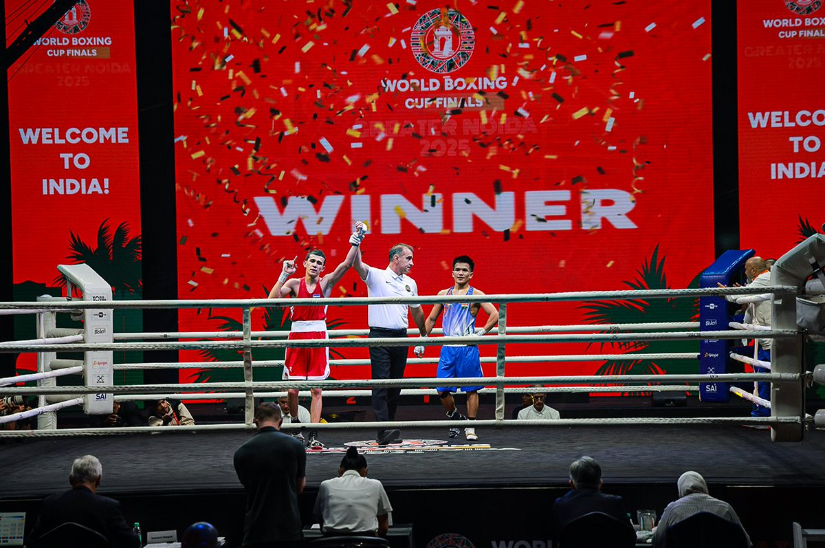 Jadumani Singh Mandengbam went full-throttle, came away with a proud silver 🥈🥊⭐️

Jalilov Asilbek takes the Men's 50kg 🥇at the World Boxing Cup Finals 2025.

#WorldBoxing #WorldBoxingCupFinals2025 #Boxing