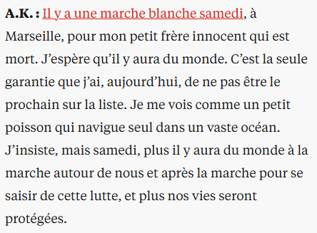 On sera là <a href="/kessaciamine1/">Amine Kessaci</a>.

Et on sera nombreuses et nombreux.

À samedi.

Venez.