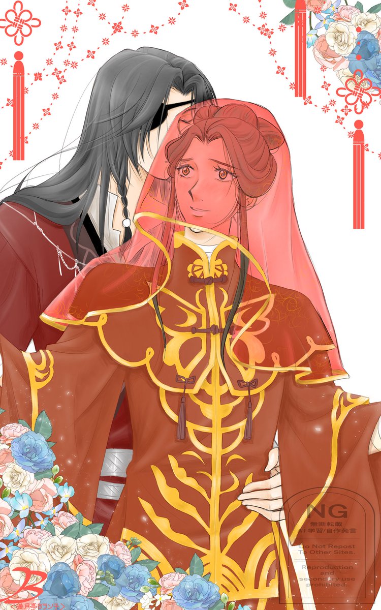 mangetu_b's tweet image. 花嫁衣装２選
（再掲）
＃TGCF
＃花怜