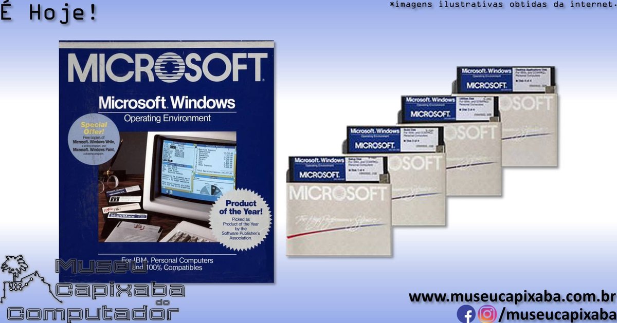 museucapixaba's tweet image. É hoje! O Microsoft Windows 1.0 era finalmente lançado há 40 anos!

+em museucapixaba.com.br/hoje/microsoft…

#MuseuCapixaba #mcc #éhoje #museu #retro #Microsoft #MSDOS #MicrosoftPaint #Reversi #InterfaceGráfica #GUI #MicrosoftWrite #Windows #Windows1 #Windows3 #Apple #LISA #Macintosh #IBMPC