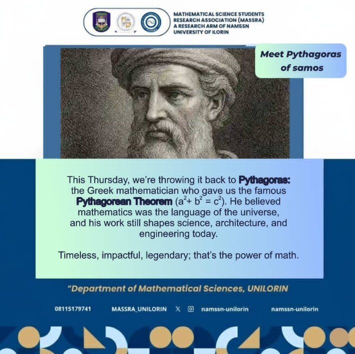 namssn_unilorin's tweet image. ✨History Meets Math Thursday:Uncovering how yesterday’s ideas shape today’s math.

#HistoryMeetsMathThursday #MASSRAUnilorin
#MathIsEverywhere