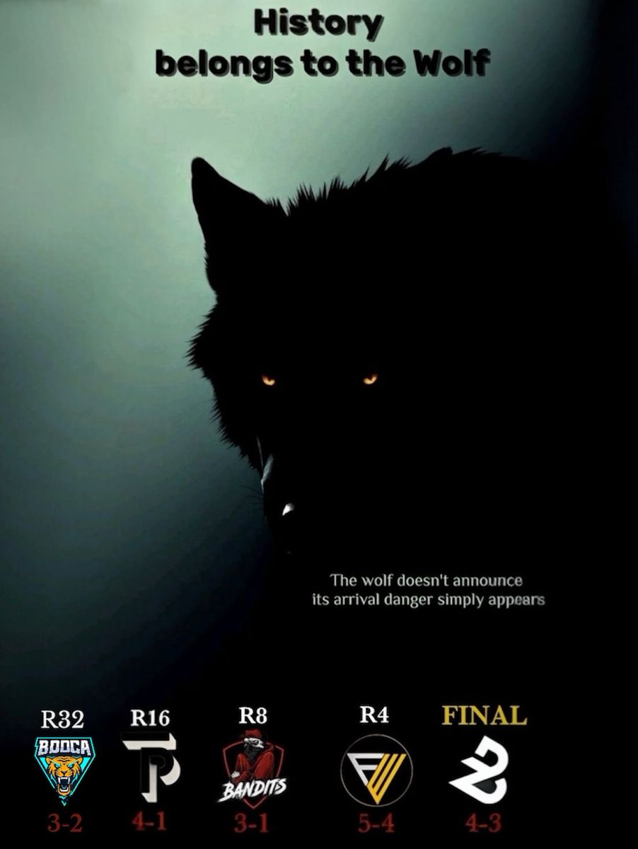 TEAMLONEWOLF_'s tweet image. Champions make noise. Wolves don’t need to 🐺
#Power_of_Friendship @HistoryCham
