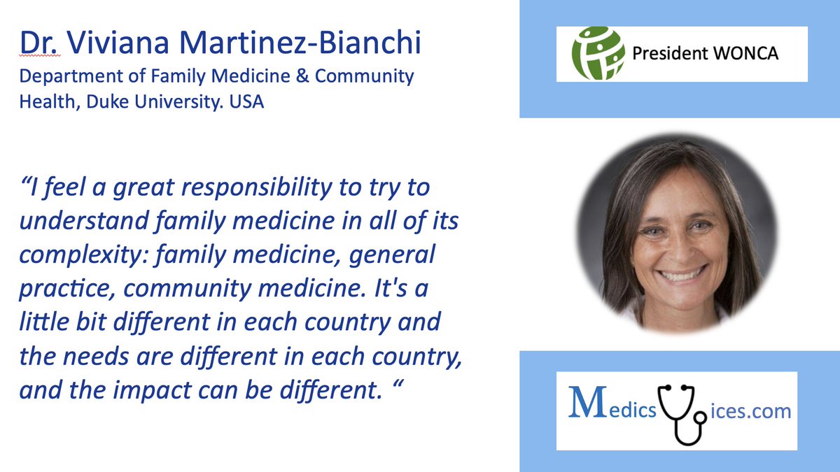 MedicsVoices's tweet image. The challenges of leading the World Organisation…
@vivimbmd @myncafp @PilarAstier
@WoncaEurope @woncaworld  @ruralwonca @eyfdm @NAPCRG @AnnFamMed  @AFPJournal  @TheABFM  @aafp @FPMJournal @STFM_FM
#woncaworld #FamilyMedicine #GeneralPractice #PrimaryCare #health