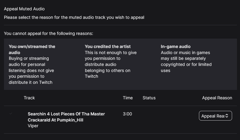 Something needs to be done about these nobodies who can mute your vod for playing video game OSTs when their songs are just them rapping over the OSTs themselves. (First 1 are DCK2 songs (restored versions even, not the original), second is Sonic).