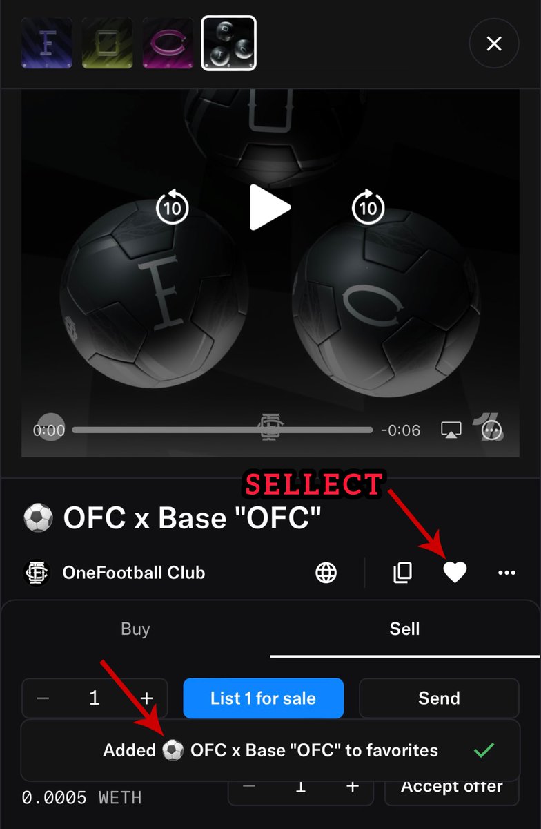 _Serg0x_'s tweet image. How to view your #OFC NFTs?
Here’s a quick guide 😉

1️⃣ Go to opensea.io and hit “CONNECT” - connect the wallet you used to mint the NFTs.

2️⃣ Open the official OneFootball Club NFT collection page:
opensea.io/collection/one…
Be careful - there are fake collections out…