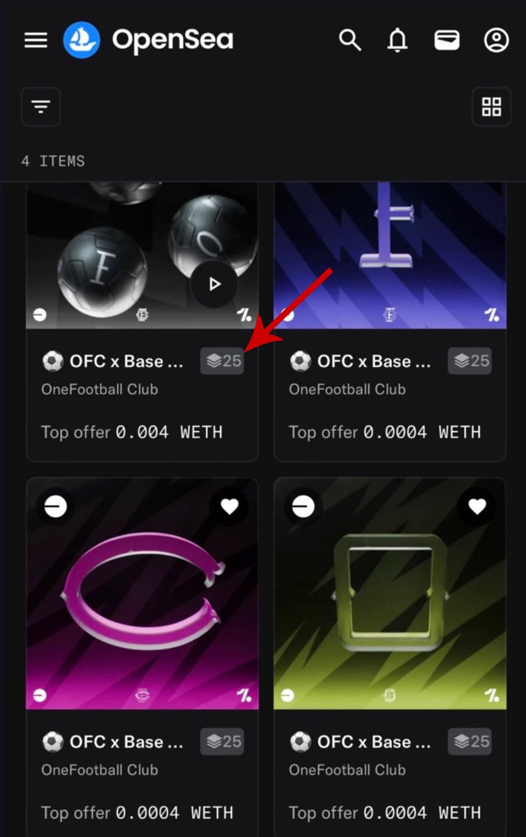 _Serg0x_'s tweet image. How to view your #OFC NFTs?
Here’s a quick guide 😉

1️⃣ Go to opensea.io and hit “CONNECT” - connect the wallet you used to mint the NFTs.

2️⃣ Open the official OneFootball Club NFT collection page:
opensea.io/collection/one…
Be careful - there are fake collections out…
